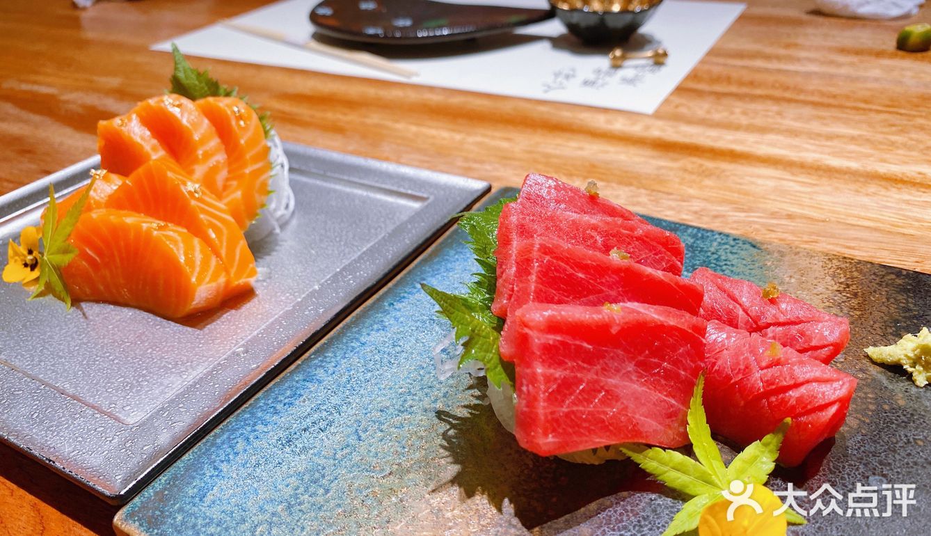 天津日料馆的蓝鳍金枪和帝王鲑