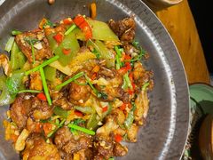 嫩仔姜炒牛蛙-吃饭皇帝大土家民族菜(正大广场店)