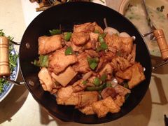 干锅千叶豆腐-晚归月亮湾私家菜(临邑路店)