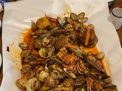-东来菜馆•手抓海鲜家常菜•海鲜锅贴(鸽子窝店)