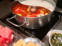 番茄牛膝骨猪肚鸡锅底-捞王锅物料理(上海世茂广场店)