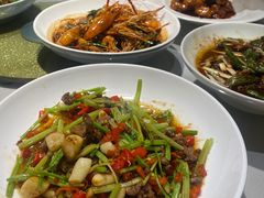 小炒黄牛肉-老头儿油爆虾(星光一期店)