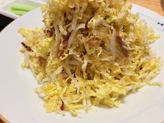 高山菜心拌拆骨肉-四季民福烤鸭店(前门廊房二条店)