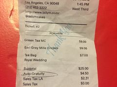 账单-Lady M Cake Boutique(W 3rd St)