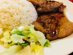 香草腿扒猪扒双拼饭-大圆碗(新兴路店)