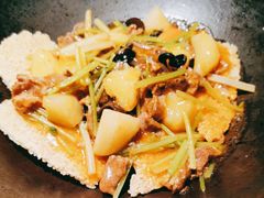 一个锅巴和时蔬-薇酌饮·陕西菜(南门外店)