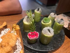 丝瓜虾滑-盡膳口福跷脚牛肉火锅(晶耀前滩店)