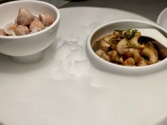 辣酒汁花螺配夏威夷果-木守西溪溪隐餐厅