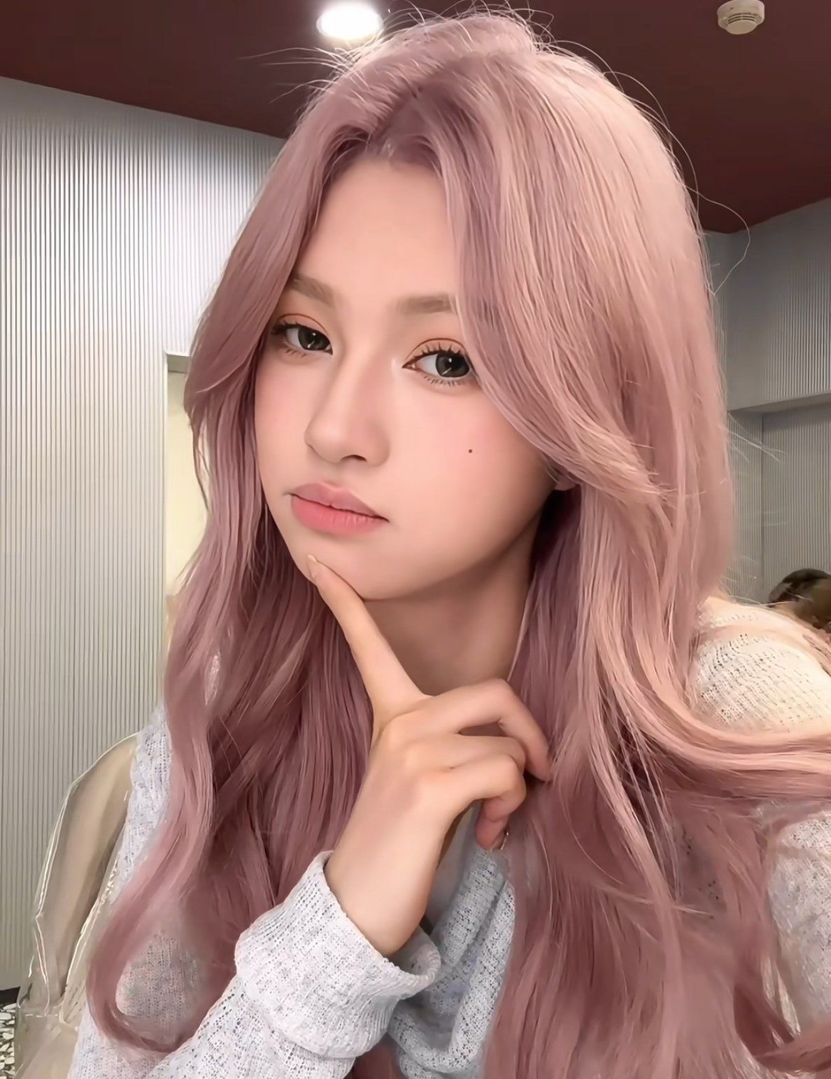 怎么能不染一次粉色呢一眼万年的程度#樱花粉发色#网红美发#最美发型