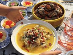 -七的湖·晚芳亭·阳澄湖农家菜·大闸蟹(莲花岛店)