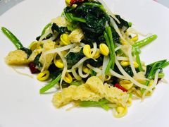 菠菜豆芽拌面筋-汉唐宴长安食府