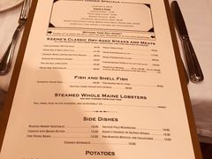 菜单-Keens Steakhouse