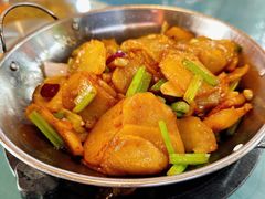 干锅土豆片-鱼乐岛餐厅·户外花园主题餐厅