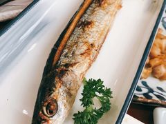 烤秋刀鱼单点-银子铁板烧料理自助餐(人民广场店)