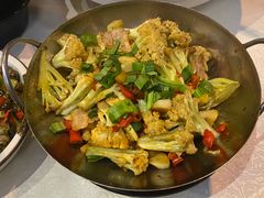 干锅花菜-再回首泡椒牛蛙(骆驼店)