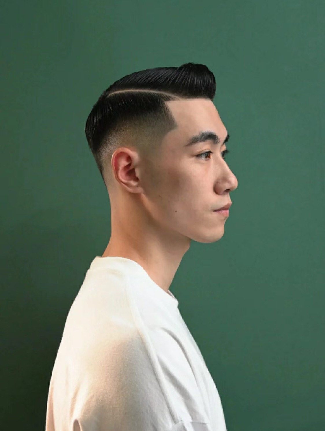美式油头 #男士发型  整齐的发际线
