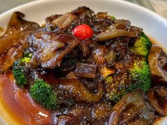 翡翠鲍汁扒海参-江南村酒家