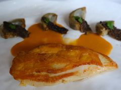 香烤土鸡配洋蓟和羊肚菌-Jean Georges