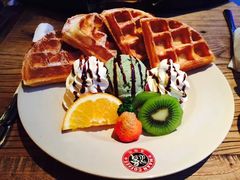 水果冰淇淋松饼-漫咖啡(红唐店)