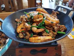 -东来菜馆•手抓海鲜家常菜•海鲜锅贴(鸽子窝店)