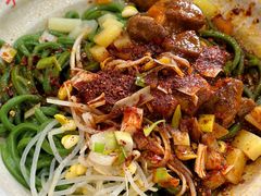 精瘦肉臊子面-手擀菠菜面(西康路店)