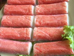 生吃蟹肉-东镇老火锅(长春路首店)