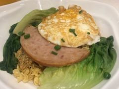 午餐肉煎蛋姜葱捞公仔面-金利茶餐厅(中船汇店)