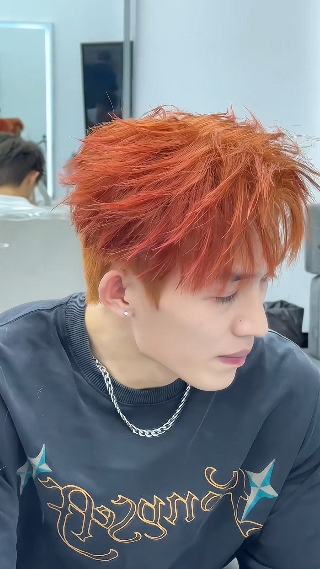 领红包「yours尤司男士国潮理发馆(常州武进万达店)」#国潮脏橘色发色