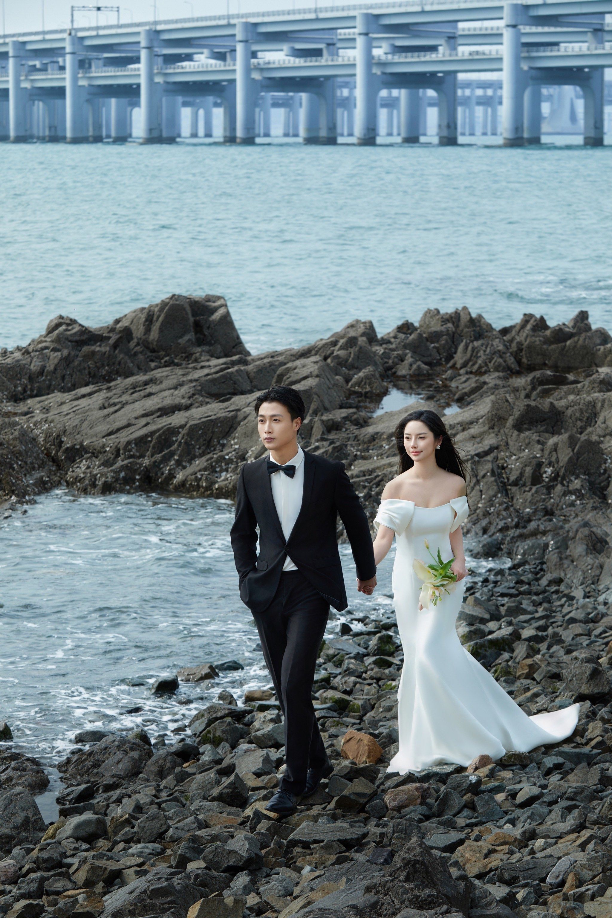蓝色一定是最温柔的颜色98大连海景婚纱照!