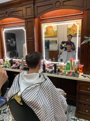 -595barbershop美式油头