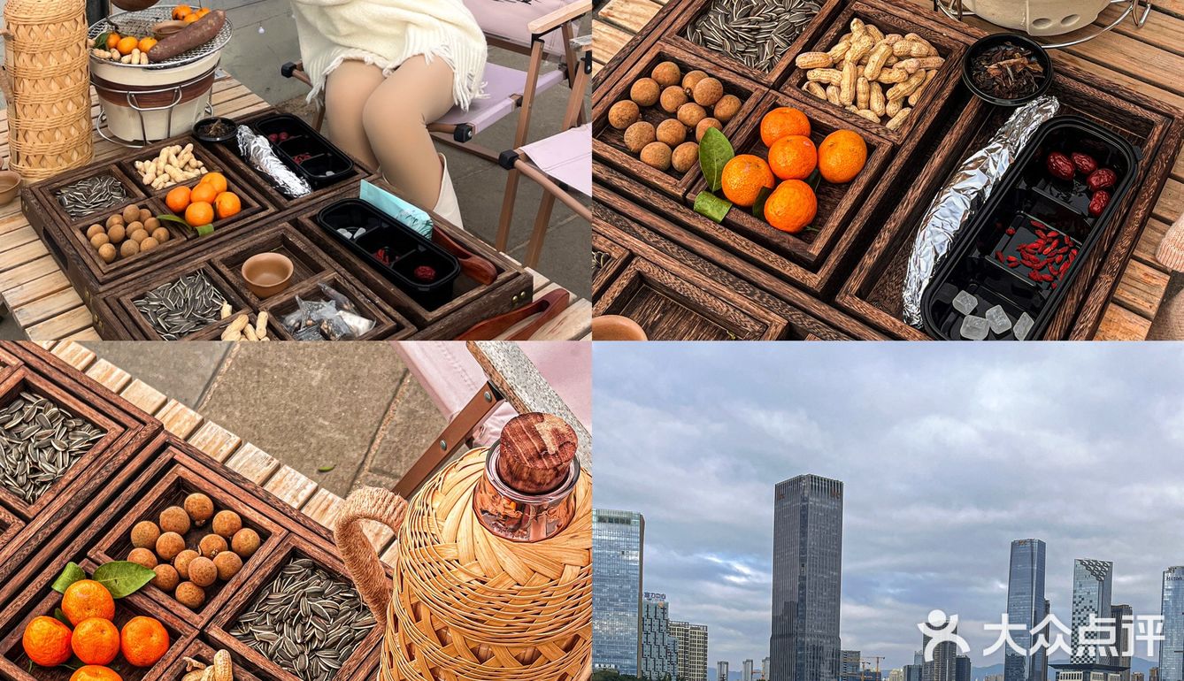 听说这家江景餐厅 出了一个围炉煮茶下午茶tc🫖