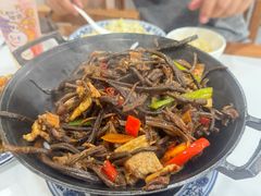 干锅茶树菇-北大地皖峰饭馆