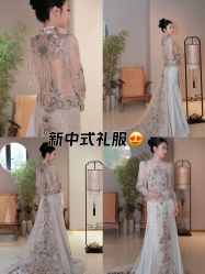 -懿沉香中式嫁衣礼服秀禾服龙凤褂马来褂旗袍总店
