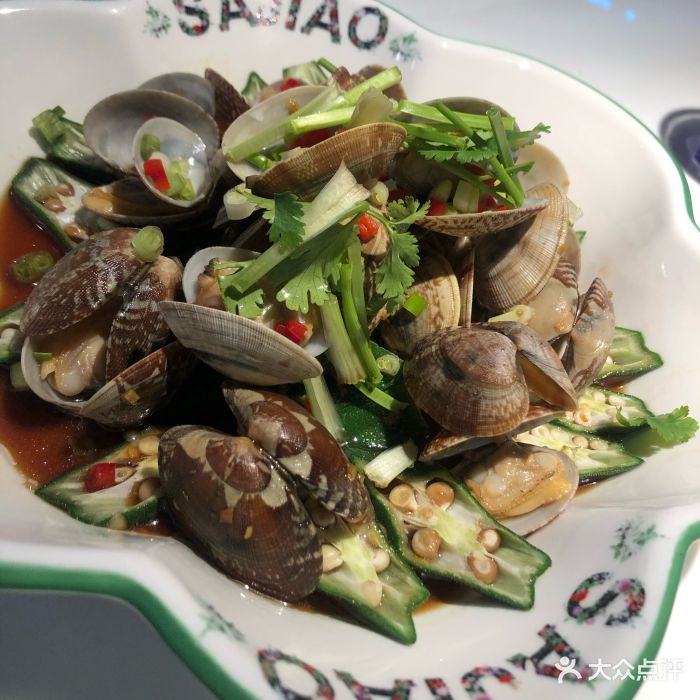 撒椒(大族广场店)-秋葵配花甲-菜-秋葵配花甲图片-北京美食-大众点评