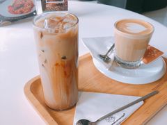 黑糖燕麦冰拿铁-sugarman espresso素饮糖人高新咖啡工厂