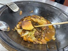 -粘豆包柴火铁锅炖
