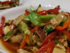 火腿炒农家豆腐皮-辣公子·千岛湖私房菜(滨江店)