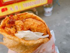 -小红车炸蛋葱油饼