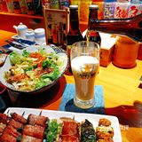 火長·鳥耕作这家日料店的燒鳥肉串和啤酒太搭了