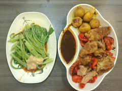 辣汁小吃拼盘+通菜-新记美食(关闸店)