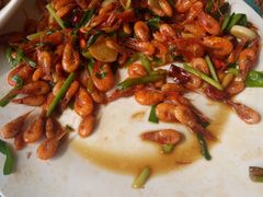 韭菜炒河虾-金台阶鱼馆(于桥水库店)