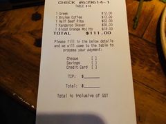 账单-The Meat & Wine Co Southbank(南岸店)