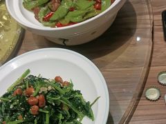 果仁菠菜-合合春饼·酱骨·东北菜(潘家园店)