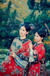 -后宫·古装汉服京剧儿童亲子全家福摄影