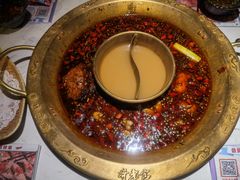 招牌牛蛙锅底干贝菌菇汤-哥老官重庆美蛙鱼头(松江地中海十八哥店)