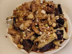 茄子拌八带-晚归月亮湾私家菜(临邑路店)
