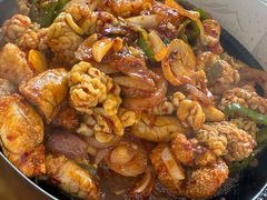 鱼籽炒鱼白-金达莱冷面百年石锅饭(宾馆胡同店)