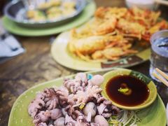 芥末白灼八爪鱼-贞姨美食·老字号海鲜大排档