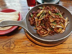 葱爆羊肉-食欲老院子荆芥疙瘩汤(经五路店)