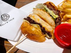 双层焦香和牛芝士汉堡-盐说Salt Talk北美风味西餐厅(海上世界店)